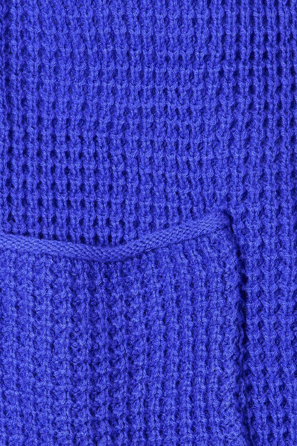 Waffle Knit Cardigan | Bright Blue