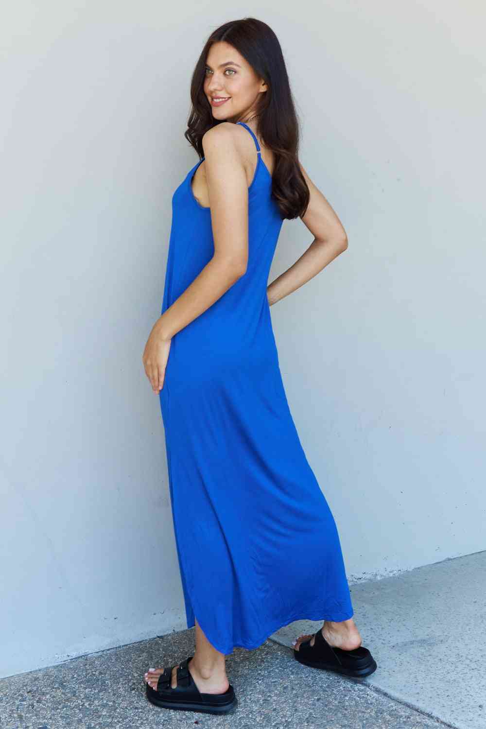 Cami Side Slit Maxi Dress | Royal Blue
